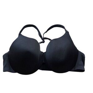 Cacique US Sz 42D Black True Embrace T-Shirt Bra Softly Lined Underwire